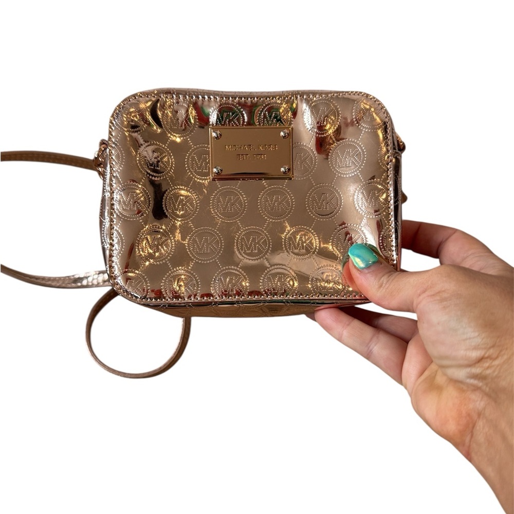 Michael Kors rose Gold Crossbody Bag rehab - see pics - MK purse handbag